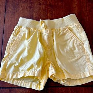 1989 place yellow elastic waistband shorts